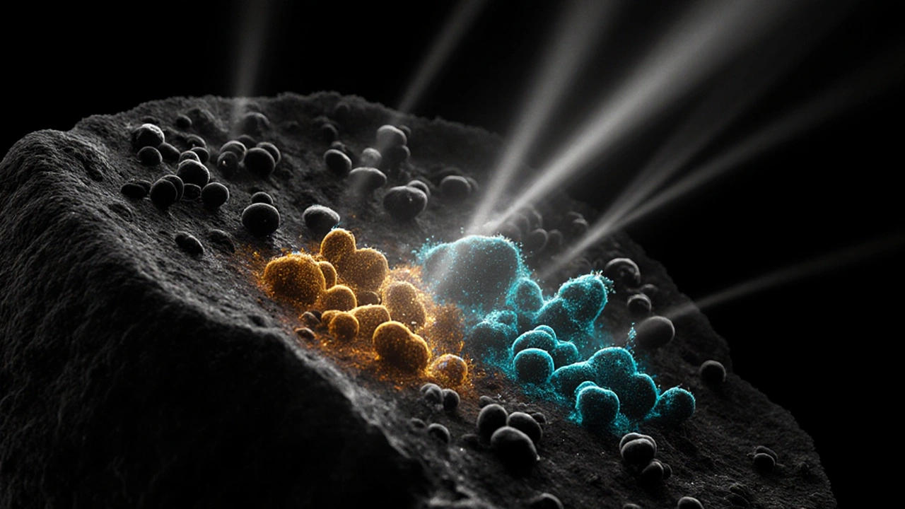 Lymph node cross-section showing fewer suppressor cells and active T cells.